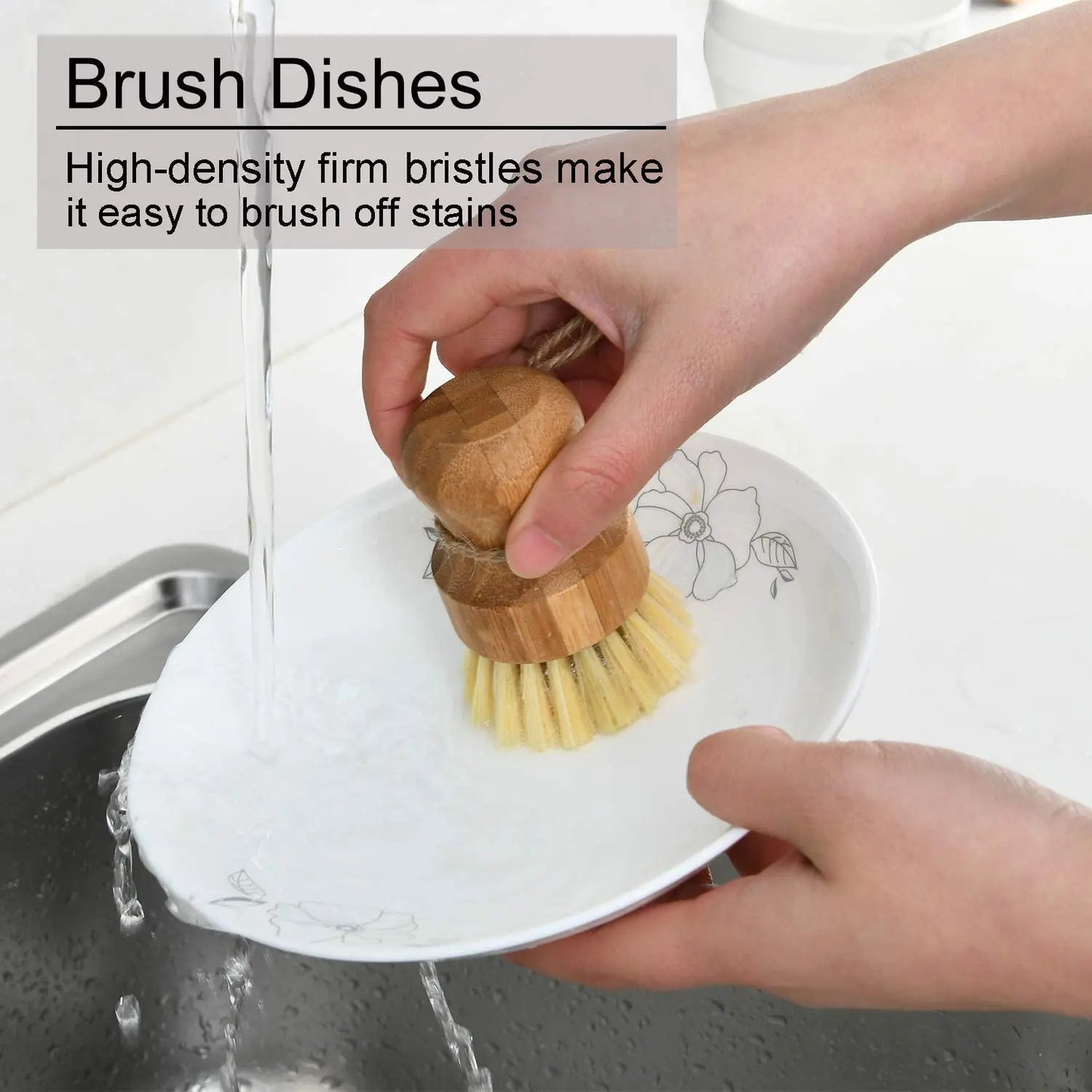 Eco-Friendly Bamboo Dish Brushes - Durable Cleaning for Pots & Pans